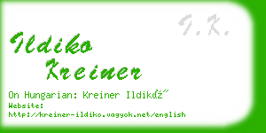 ildiko kreiner business card